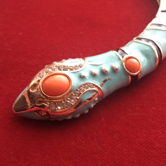 Anna Dello Russo enamel snake necklace - Picture 2 of 3